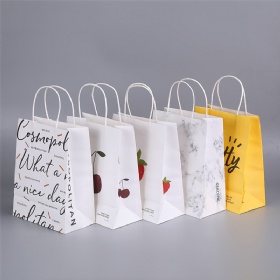 gift paper bag white kraft paper