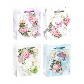 gift paper bag flower design